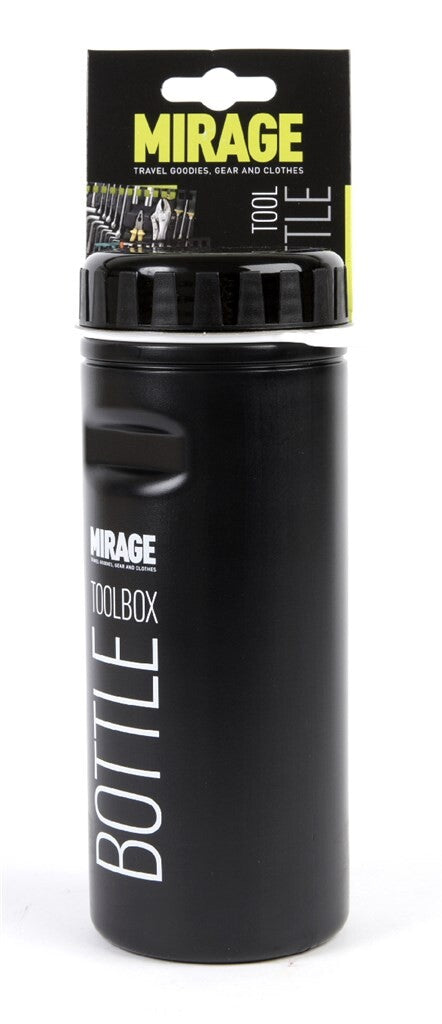 Mirage Tools Werkzeugkasten Wasserflasche 500ml schwarz auf Karte