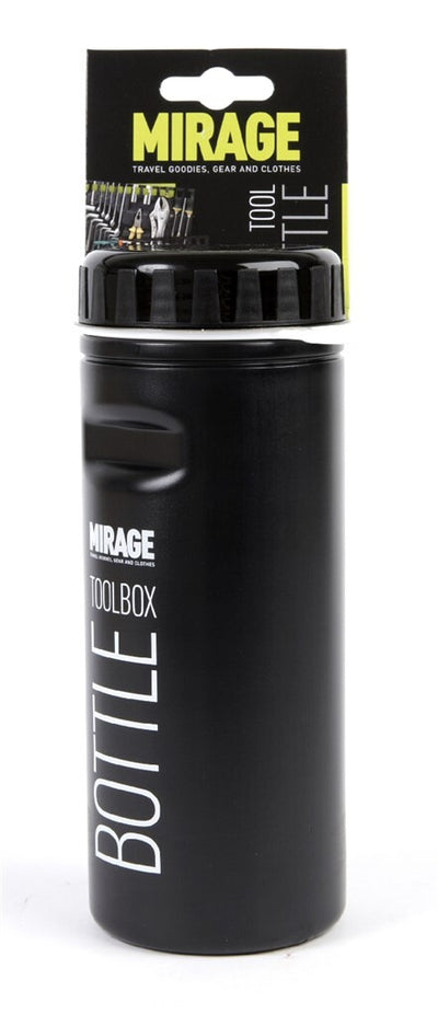 Mirage Tools Werkzeugkasten Wasserflasche 500ml schwarz auf Karte