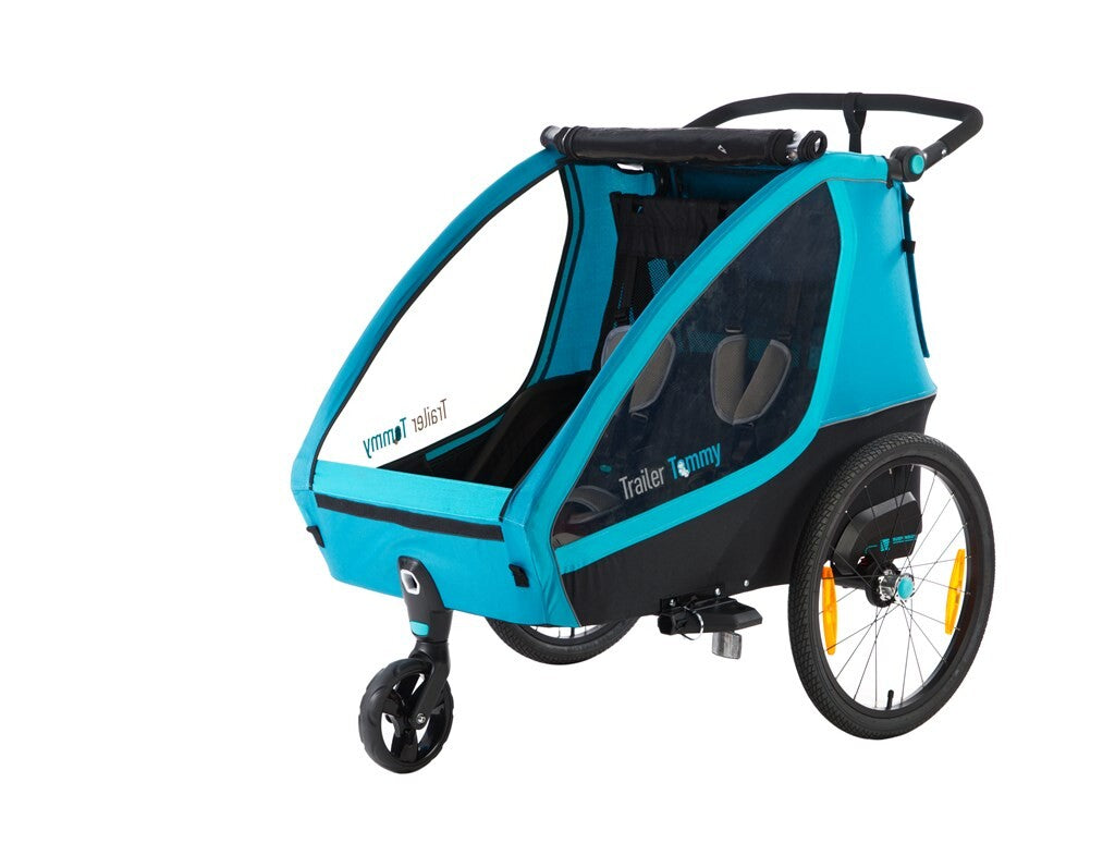 Mirage Tommy Children's Bike Cart - Aluminiumrahmen, Lebend, 3 -Point Gordel, Blau, 2021