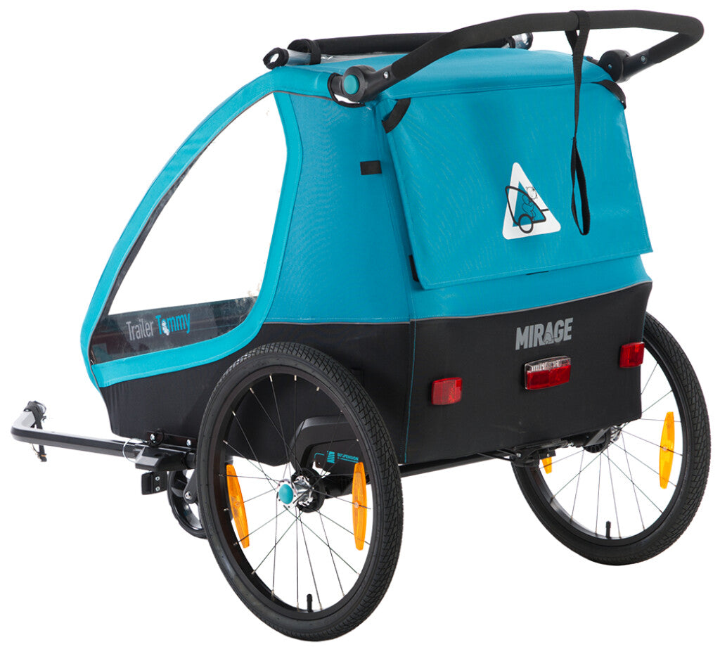 Mirage Tommy Children's Bike Cart - Aluminiumrahmen, Lebend, 3 -Point Gordel, Blau, 2021