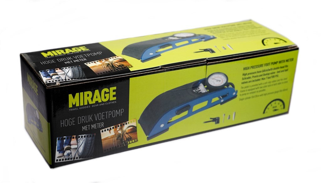Mirage Pedal-Fußpumpe mit Manometer