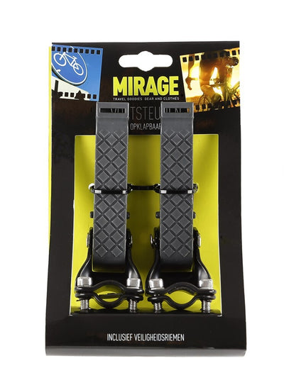 Fußstützen klappbar mit Riemen schwarzgrau