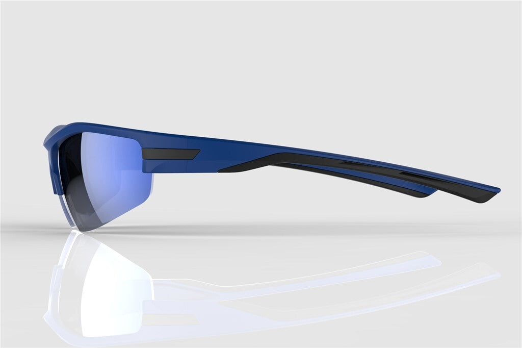 Mirage Sonnenbrille Sport mit 3 Paar Gläsern blau schwarz
