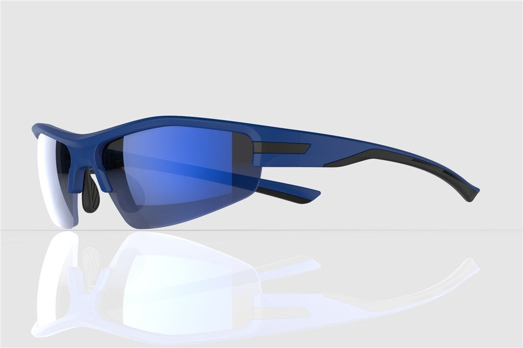 Mirage Sonnenbrille Sport mit 3 Paar Gläsern blau schwarz