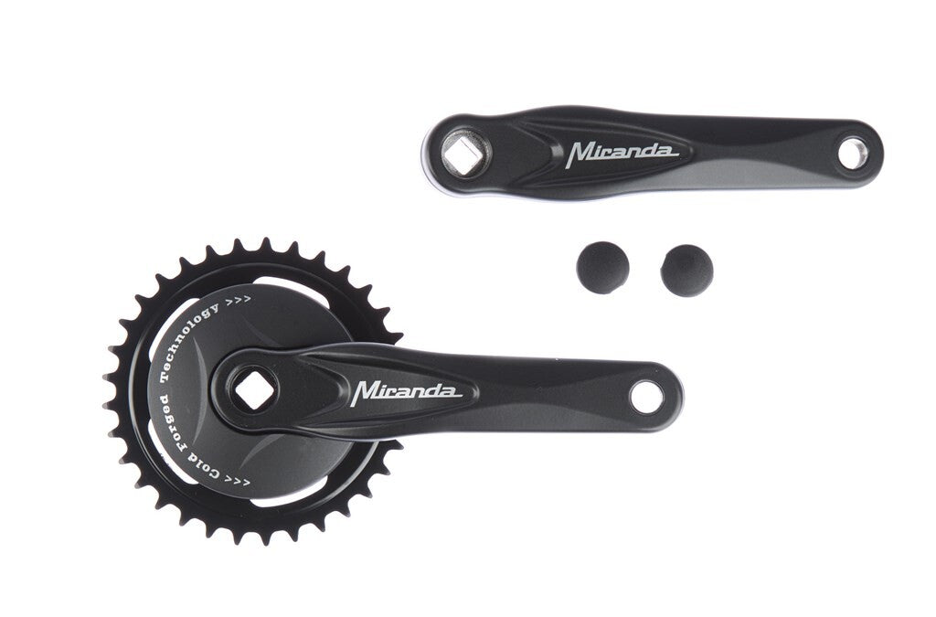 Miranda alpha 1 Kurbelgarnitur mit Scheibe 95mm schwarz 33 Zähne 572233