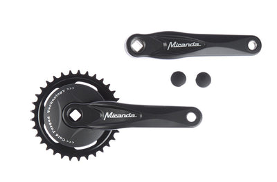 Miranda alpha 1 Kurbelgarnitur mit Scheibe 95mm schwarz 33 Zähne 572233
