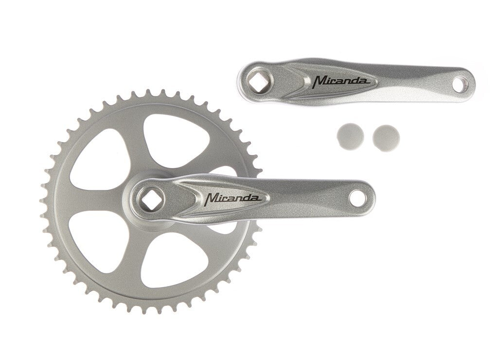 Miranda Kurbelgarnitur Alu Silber 46 Zähne 3 32 + 1 8 Bulk