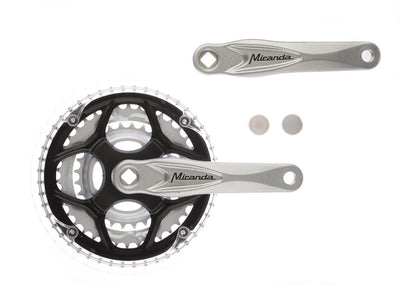 Miranda Kurbelgarnitur alu silber 22 32 42t flach +0 mm