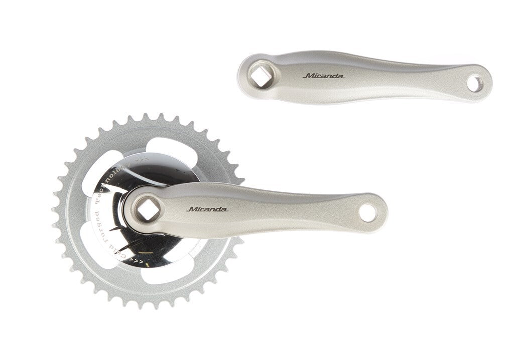 Miranda Kurbelgarnitur alfa 1 38 Zähne alu nexus 91 mm Scheibe ( gazelle ) zilv