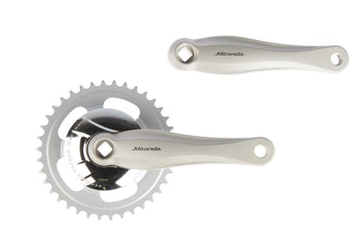 Miranda Kurbelgarnitur alfa 1 38 Zähne alu nexus 91 mm Scheibe ( gazelle ) zilv