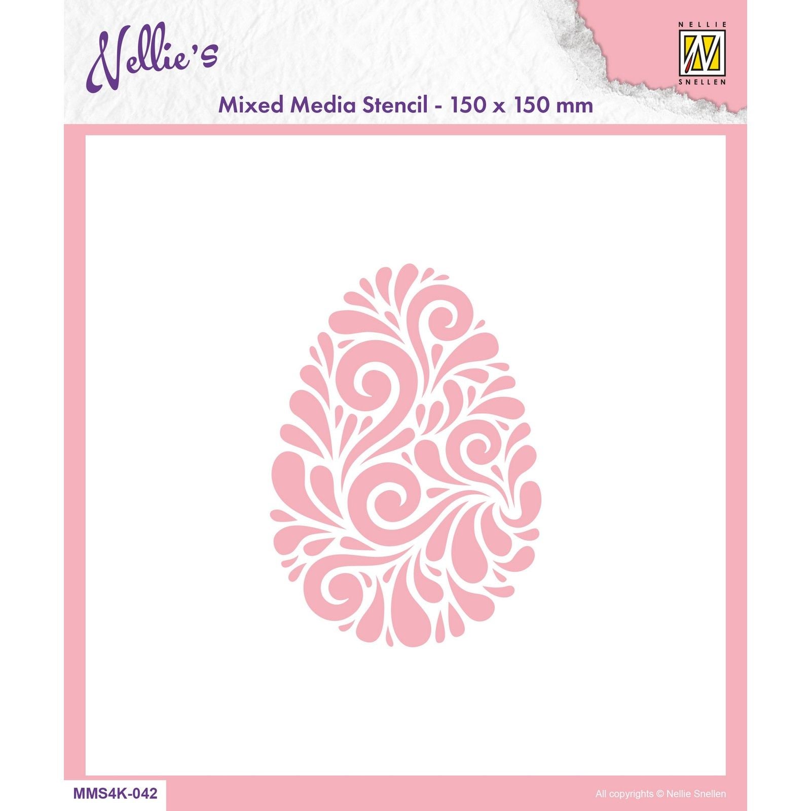 Nellies Wahl • Schablone 15 x 15 cm, Doodle-Ei