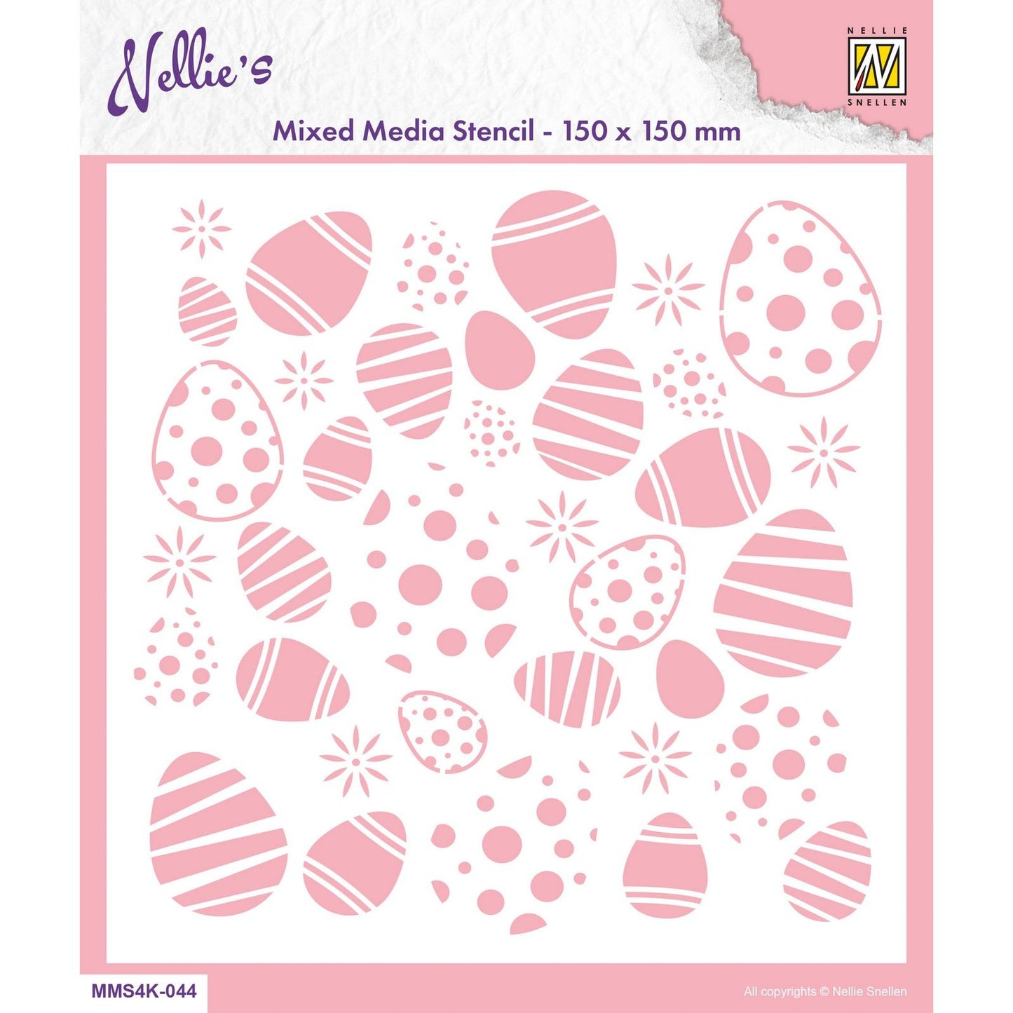 Nellies Wahl • Schablone 15x15cm Ostereier-Hintergrund