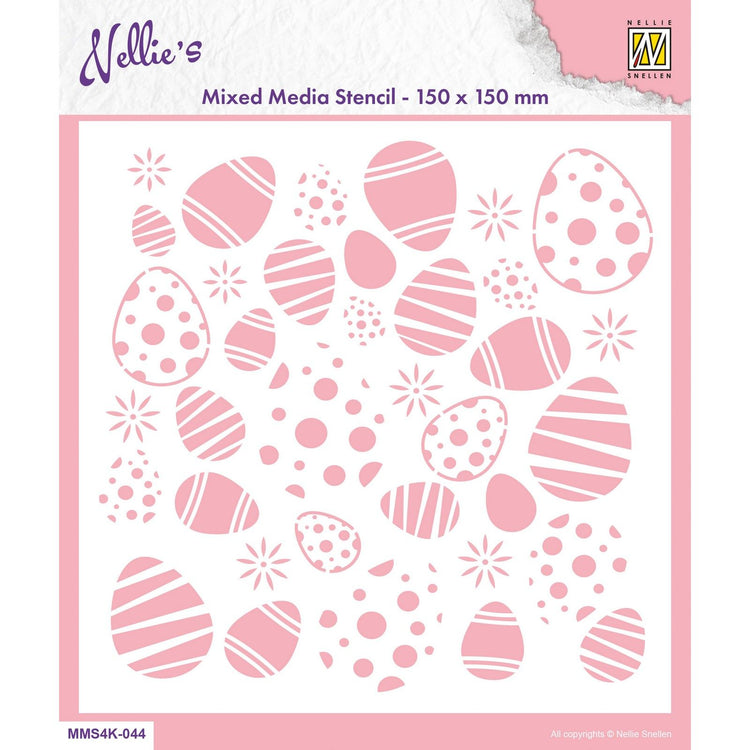 Nellies Wahl • Schablone 15x15cm Ostereier-Hintergrund