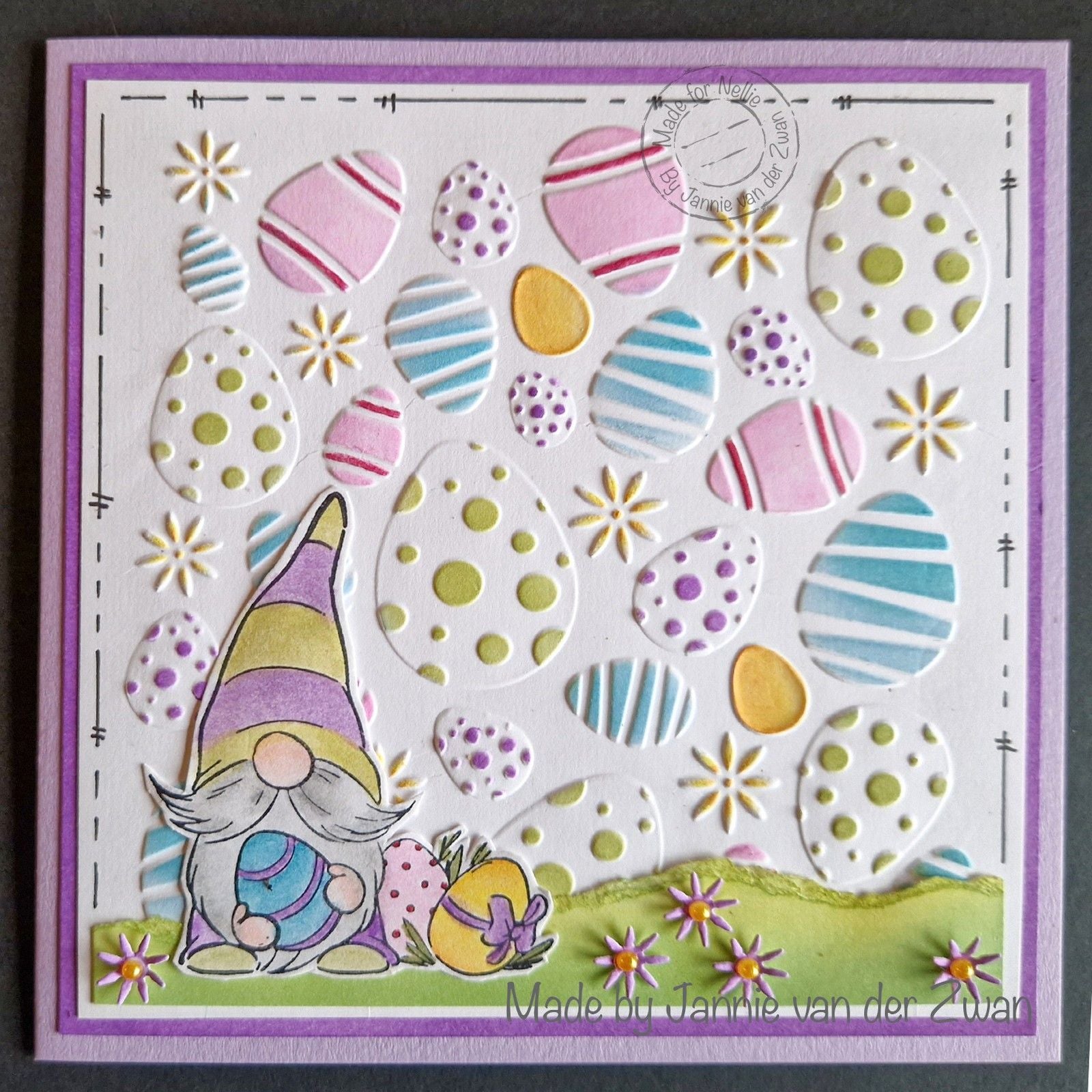 Nellies Wahl • Schablone 15x15cm Ostereier-Hintergrund