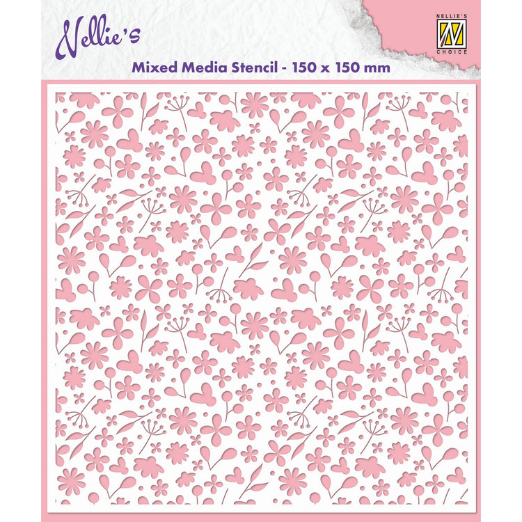Nellies Wahl • Schablone mit Frühlingsblumen