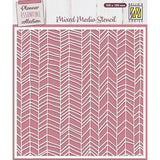 Nellies Wahl • Schablone Chevron 15x15cm - afbeelding 1
