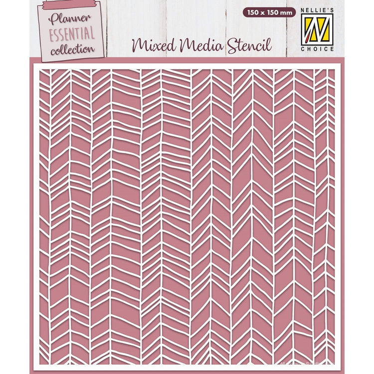 Nellies Wahl • Schablone Chevron 15x15cm