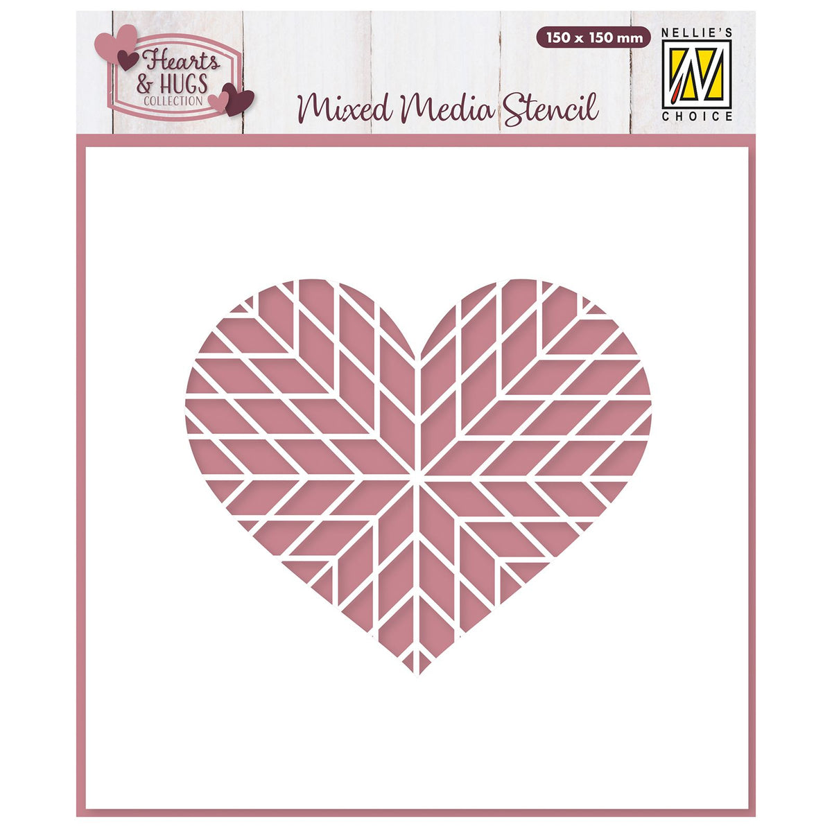 Nellies Wahl • Schablone Geo-Herz 15x15cm