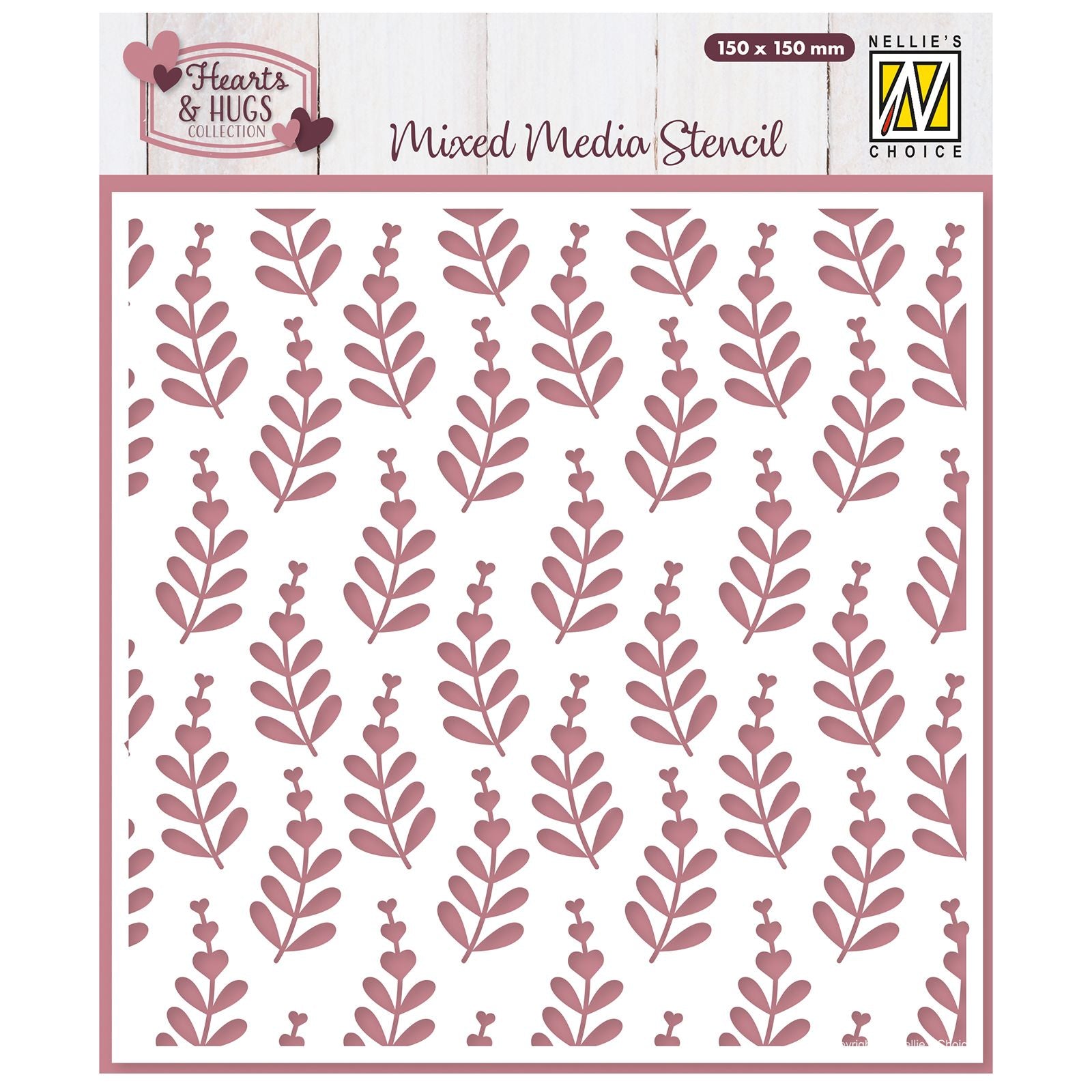 Nellies Wahl • Schablone Herz und Blatt 15x15cm