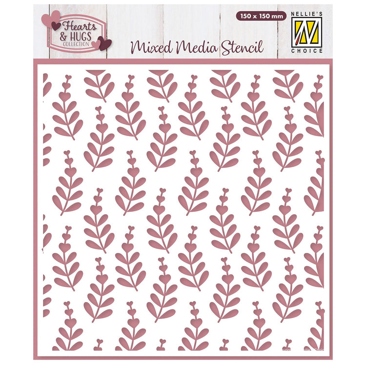 Nellies Wahl • Schablone Herz und Blatt 15x15cm