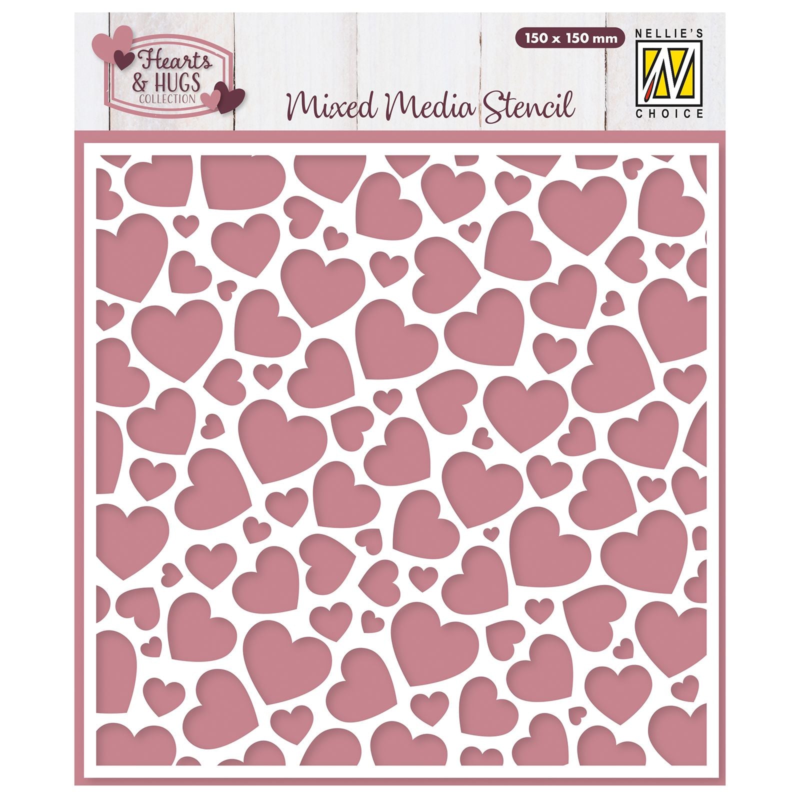 Nellies Wahl • Schablone Pop-up-Herzen 15x15cm