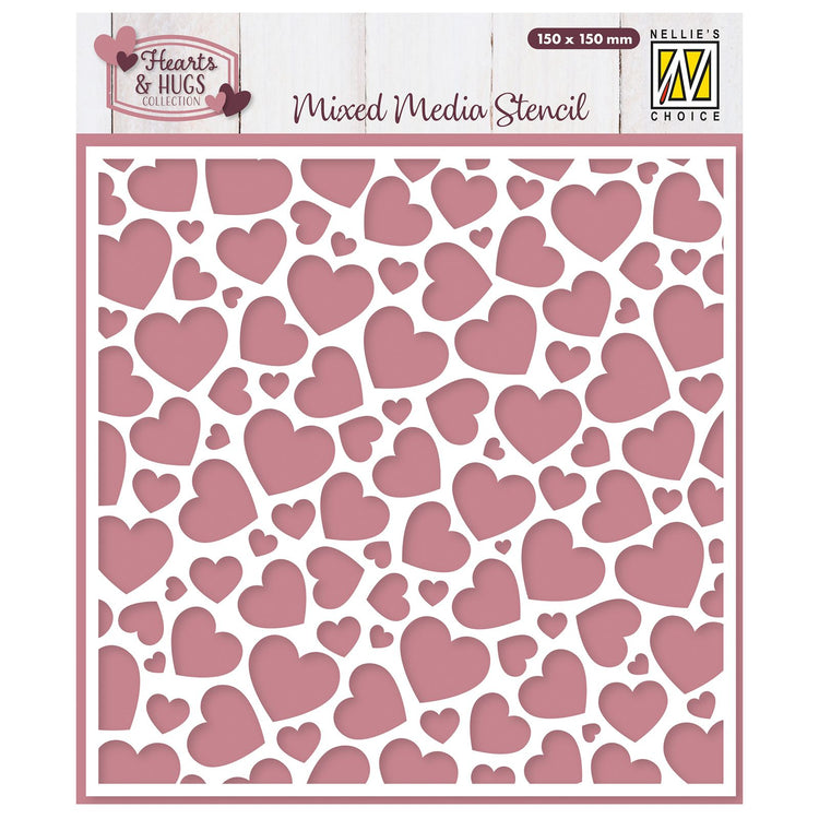 Nellies Wahl • Schablone Pop-up-Herzen 15x15cm