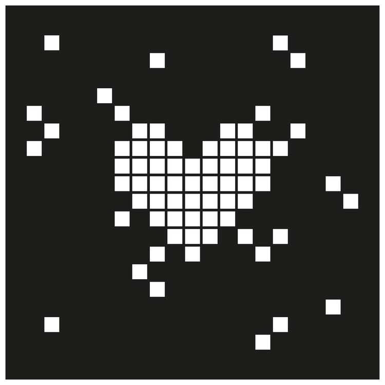 Nellies Wahl • Schablone Pixelherz 15x15cm