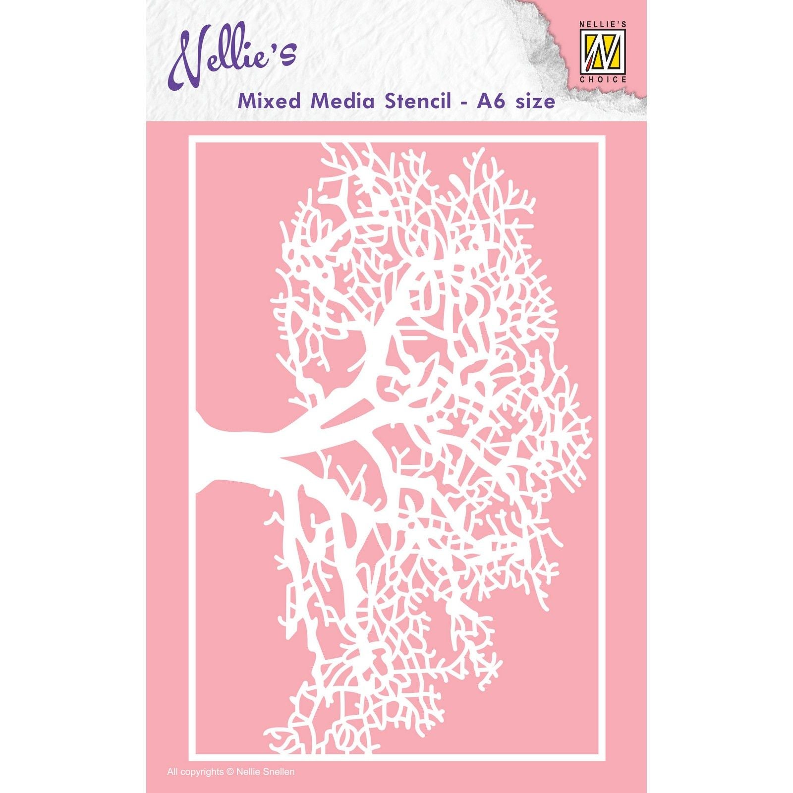 Nellies Wahl • Mixed-Media-Schablonenbaum A6