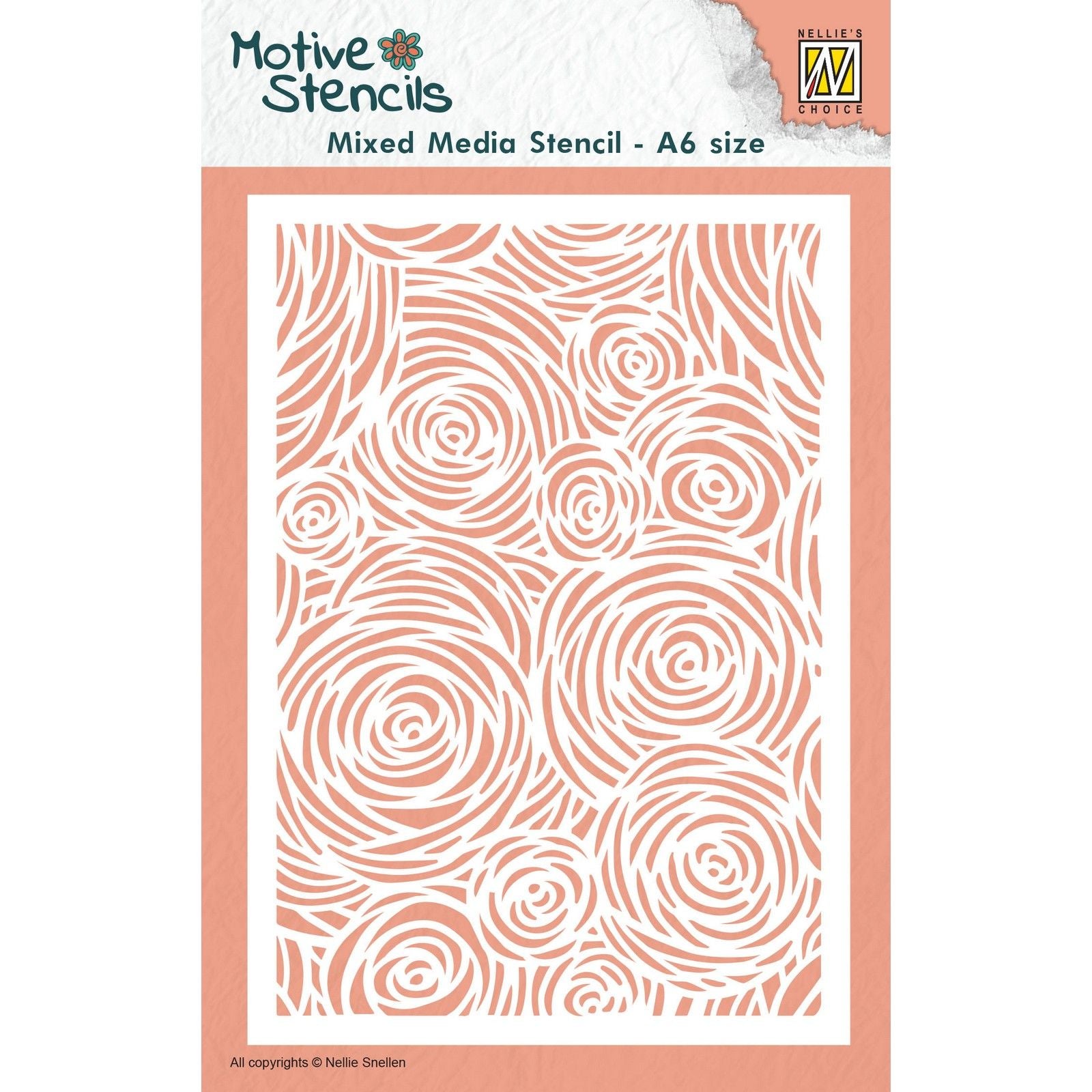 Nellies Wahl • Schablone Blumen im A6-Format