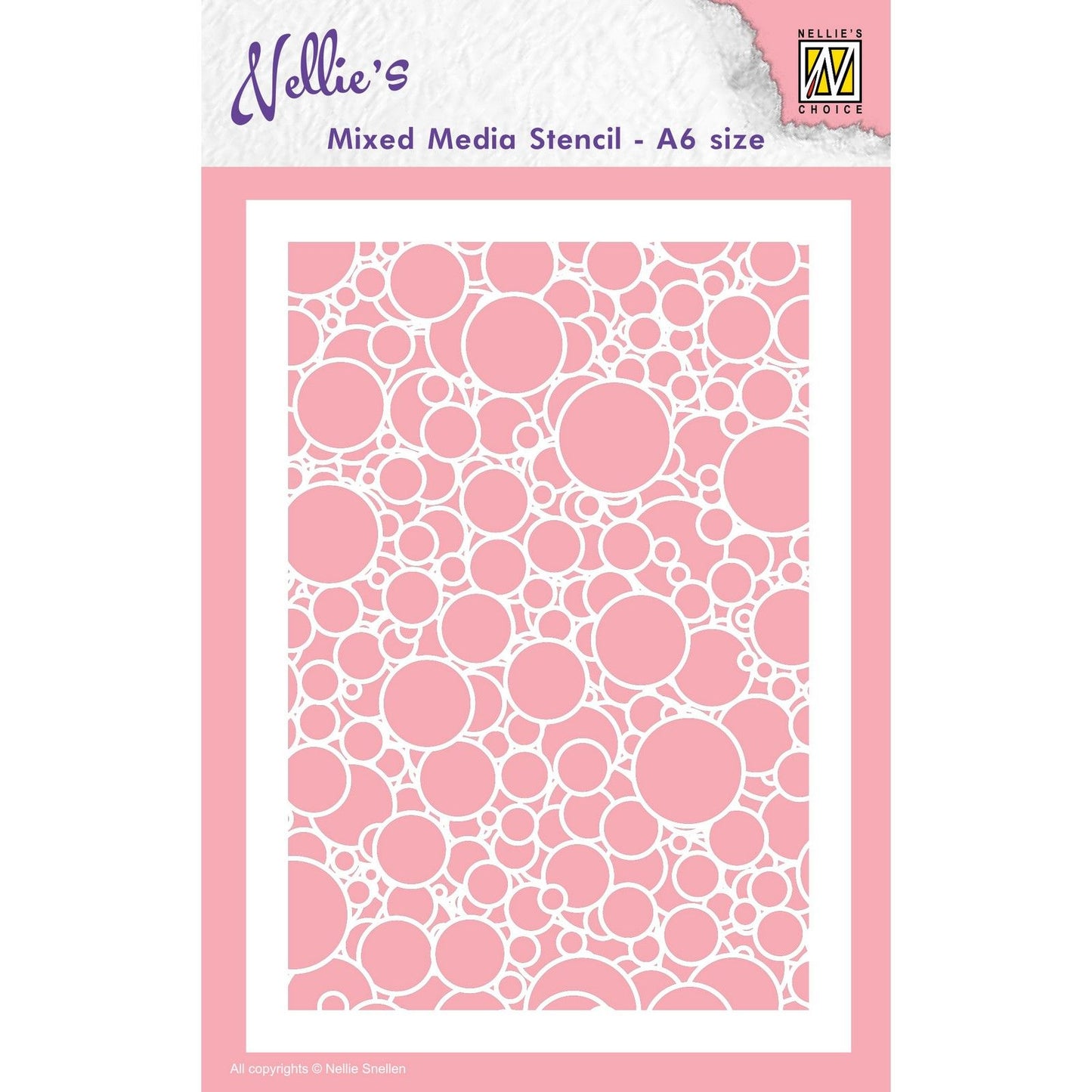 Nellies Wahl • Schablone mit Blasen im A6-Format