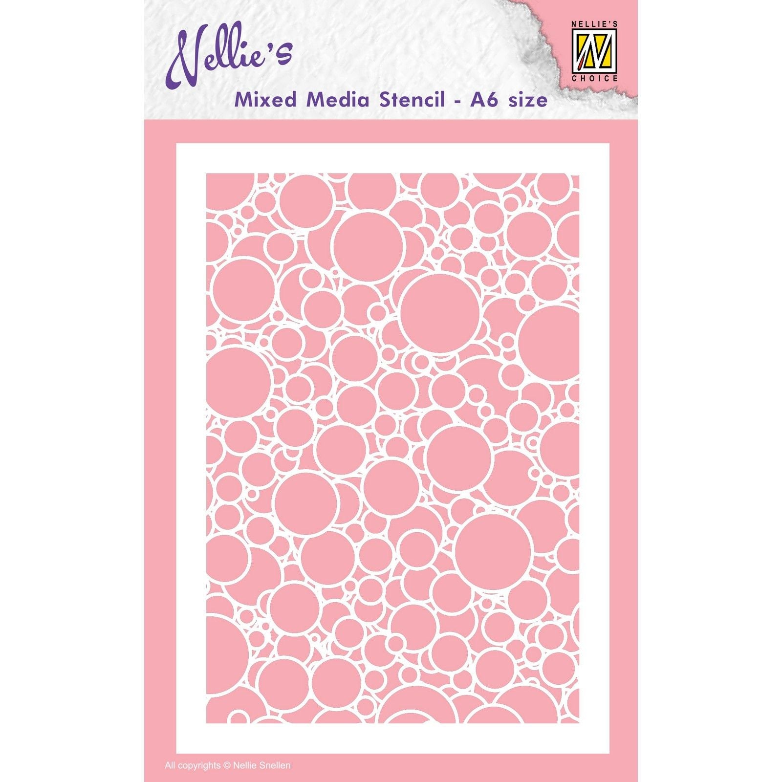 Nellies Wahl • Schablone mit Blasen im A6-Format