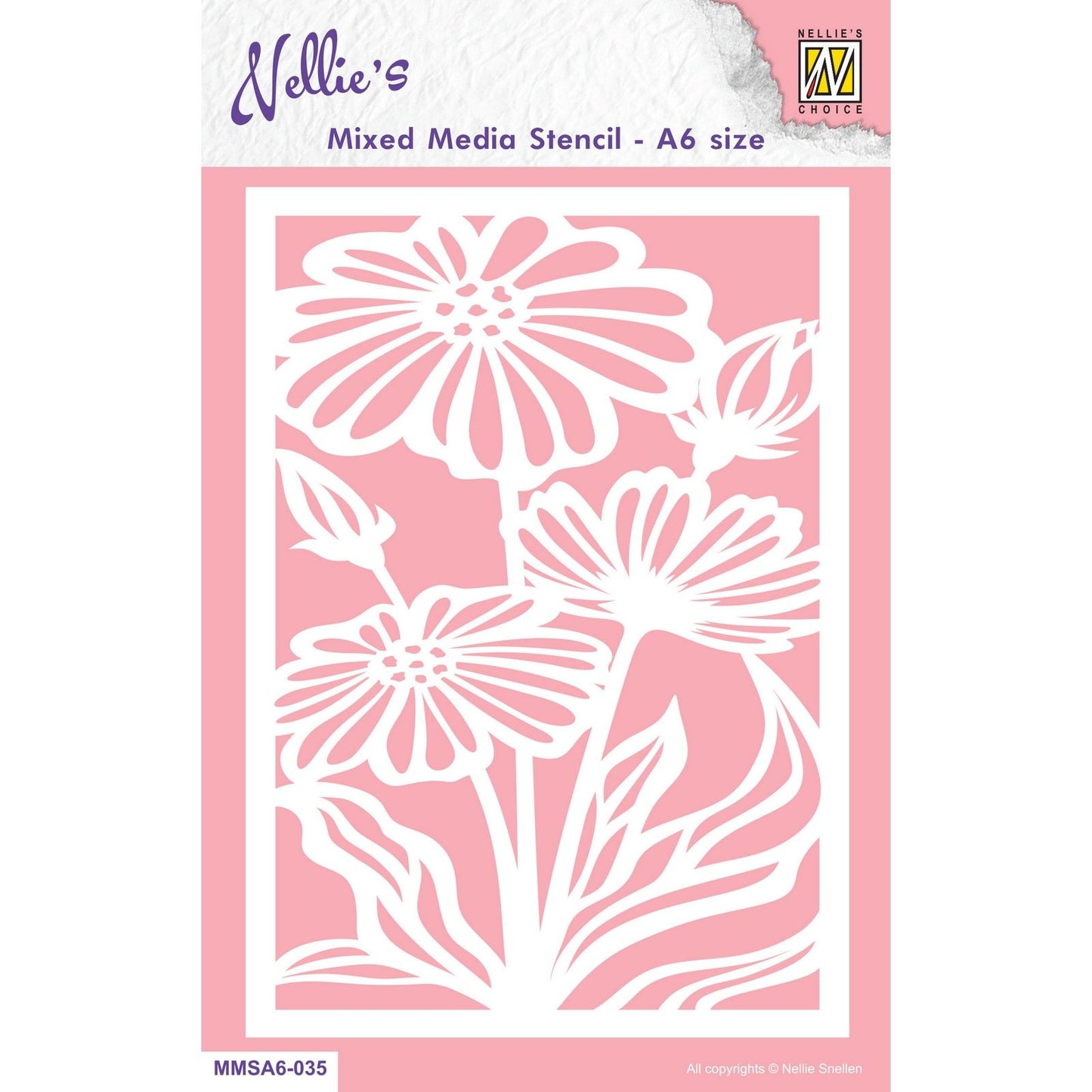 Nellies Wahl • Schablone A6-Weihnachtsblumen-2