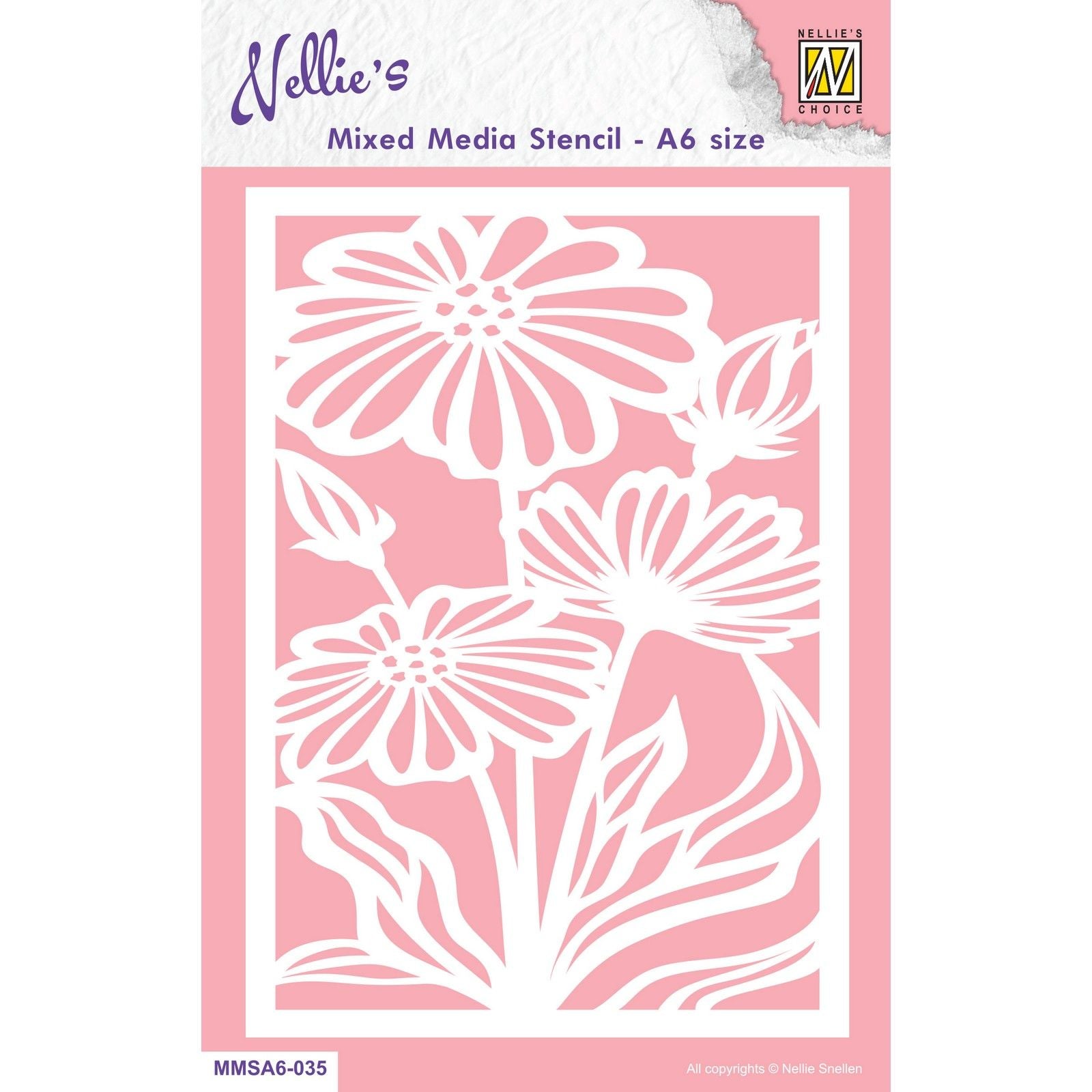 Nellies Wahl • Schablone A6-Weihnachtsblumen-2