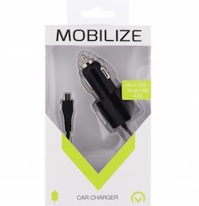 Mobilize USB-Autoladegerät Dual 4800 mA + Micro-USB-Kabel schwarz 1 m – 9540125