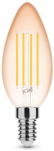 Modee LED-Kerze E14 4-33 W 1800 K Filament bernsteinfarben – LED7400