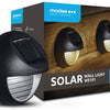 Modee LED-Solar-Wandleuchte 8 cm, 2er-Set, warmweiß – 5099160