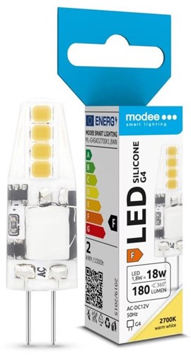 Modee LED-Stecker G4 12 V LED-Kolben 1,8–18 W 2700 K klar – LED0088