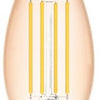 Modee LED-Kerze mit Spitze, E14, 4–28 W, 1800 K-Filament, bernsteinfarben, dimmbar, 2er-Pack – LED7408