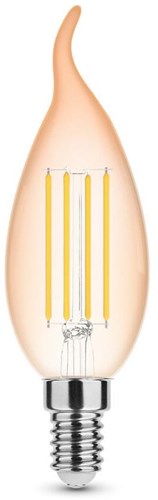 Modee LED-Kerze mit Spitze, E14, 4–28 W, 1800 K-Filament, bernsteinfarben, dimmbar, 2er-Pack – LED7408