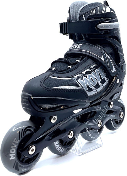 Inline-Skates schnell halbboot einstellbare Schwarzgröße 38-41