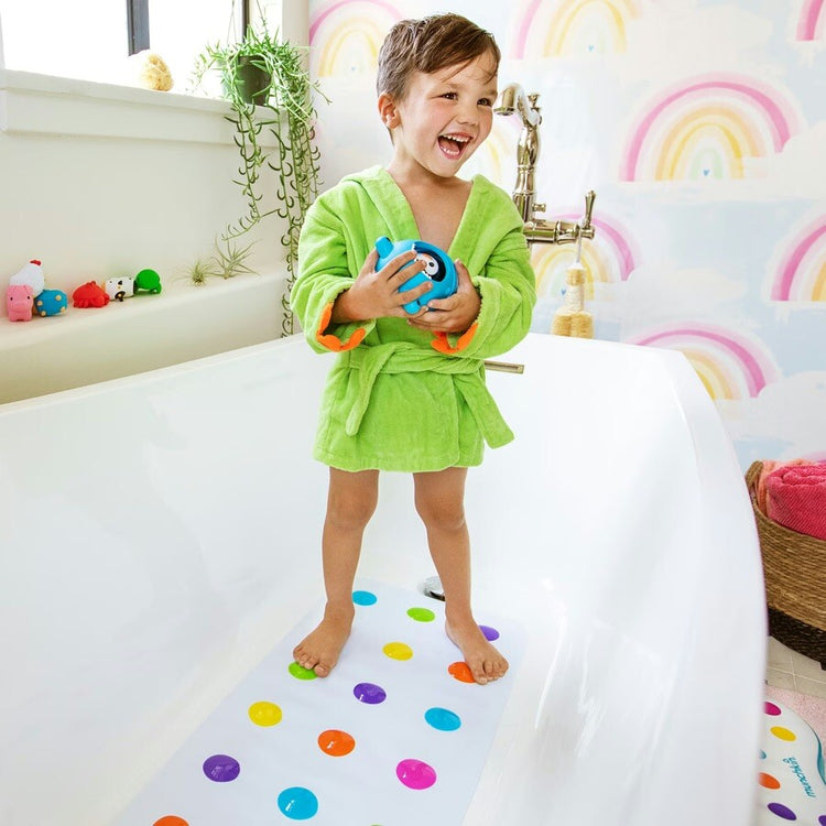 Munchkin Anti-Rutsch-Badematte – Duschvorleger – Badematte mit Punkten für Kinder – für Badewanne und Dusche – Anti-Rutsch-Matte – 77 x 35 cm