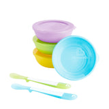 Munchkin Kindergeschirrset Love-a-Bowls – 10-teiliges Geschirrset für Kinder – 4 Schüsseln, 2 Löffel und 4 Deckel – Kindergeschirr – ab 4 Monaten – spülmaschinenfest – mikrowellengeeignet - afbeelding 1
