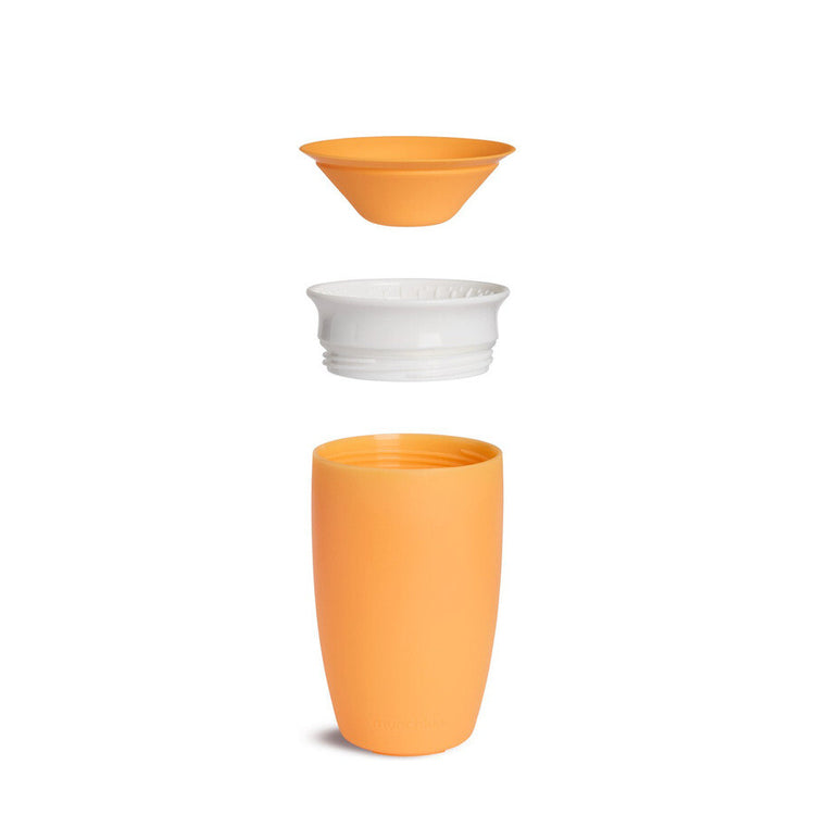 Munchkin Miracle Anti-Leck 360° Trinkbecher – Trinkbecher – Übungsbecher für Baby und Kind – 296 ml – Orange