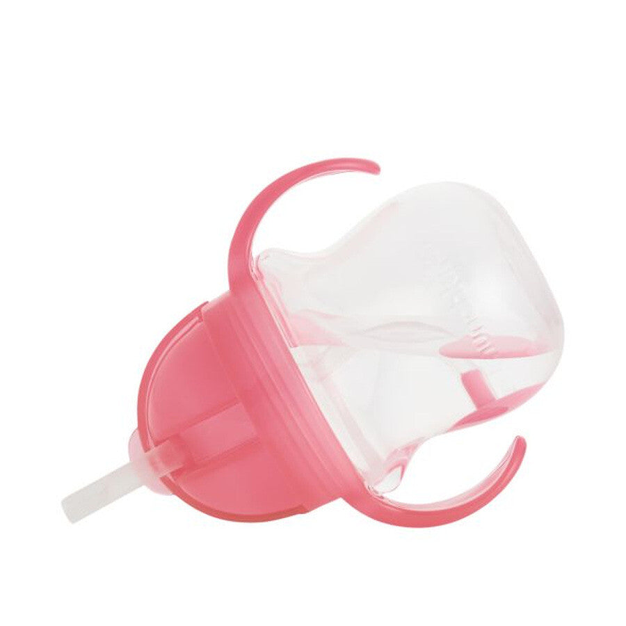 Munchkin Tip Sip Anti-Spill-Strohhalmbecher – Trinkbecher mit Strohhalm – spülmaschinenfest – ab 6 Monaten – 207 ml – rosa – Trinkbecher mit Strohhalm