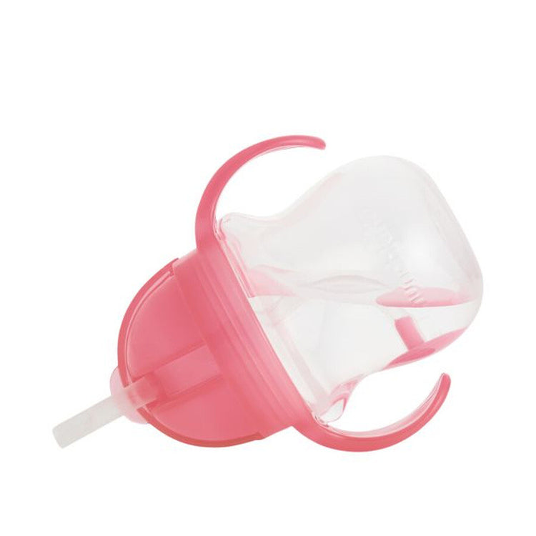 Munchkin Tip Sip Anti-Spill-Strohhalmbecher – Trinkbecher mit Strohhalm – spülmaschinenfest – ab 6 Monaten – 207 ml – rosa – Trinkbecher mit Strohhalm