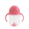 Munchkin Tip Sip Anti-Spill-Strohhalmbecher – Trinkbecher mit Strohhalm – spülmaschinenfest – ab 6 Monaten – 207 ml – rosa – Trinkbecher mit Strohhalm