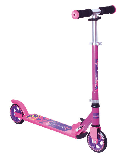 Muuwmi 2-Radkinder faltbares Fußbremse Pink Purple