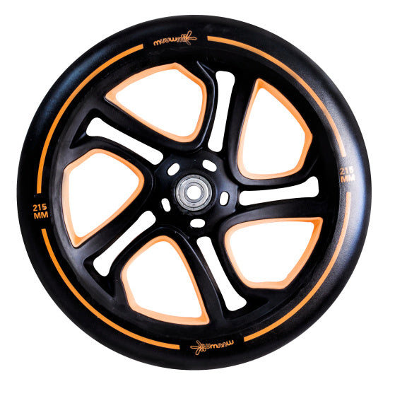 Muuwmi 2-Radkinder faltbar Fußbremse Schwarz Orange
