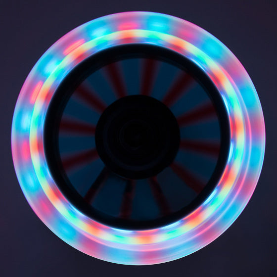 Muuwmi Neon 2-Rad-Kindstep LED Faltbares Fußbremse schwarz grün