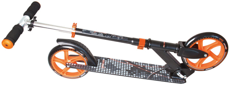 Muuwmi 2-Radkinder faltbar Fußbremse Schwarz Orange